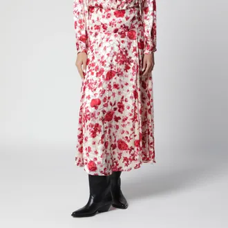 Isabel Marant Hilza skirt in printed silk d&eacute;vor&eacute; georgette