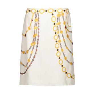 Versace Dames, Rokken, Beige, Maat: M Zijde