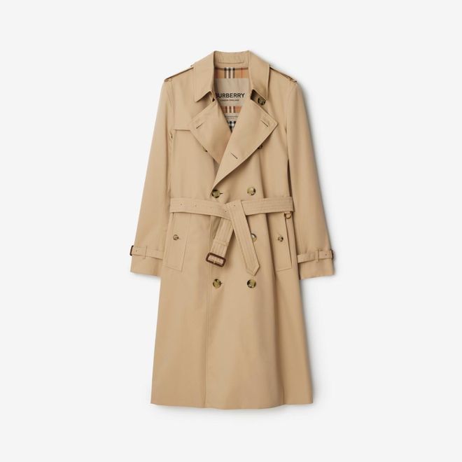 Burberry Long Kensington Heritage Trench Coat, Size: 40 from