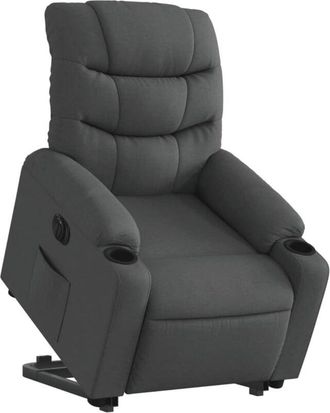 vidaXL Vidaxl - Sill&oacute;n El&eacute;ctrico Reclinable Elevable De Tela Gris Oscuro