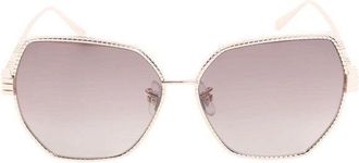 Chopard Oversized Hexagonal Sunglasses With Metallic Finish And Acetate-Metal Blend