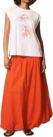 FRNCH Womens Costabile Skirt In Coral
