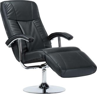 vidaXL Vidaxl - Sillón para la tv de cuero sintético negro