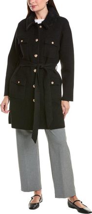 NVLT Nvlt Faux Fur Eyelash Military Coat