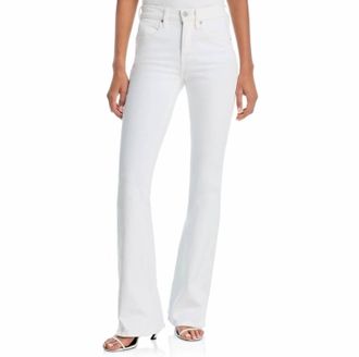 Veronica Beard Womens Beverly Skinny Flare Jeans In White