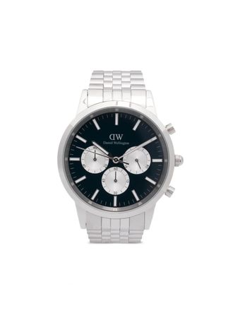 Daniel Wellington Iconic Chronograph Arch 5-Link 42 mm horloge - Blauw