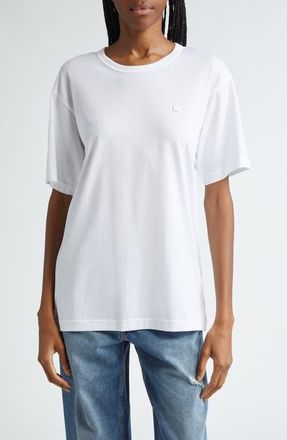 Acne Studios Nash Face Patch T-Shirt in Optic White at Nordstrom, Size X-Large