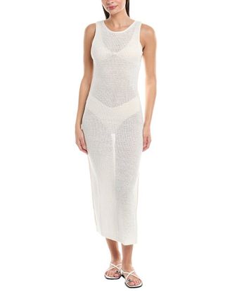 Onia Knit Scoop Back Linen Maxi Dress