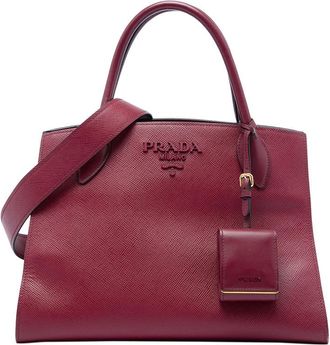 Prada Pre-owned Prada Medium Saffiano Cuir Monochrome Top Handle Tote Ladies VNTUL1EADCQZ1L15