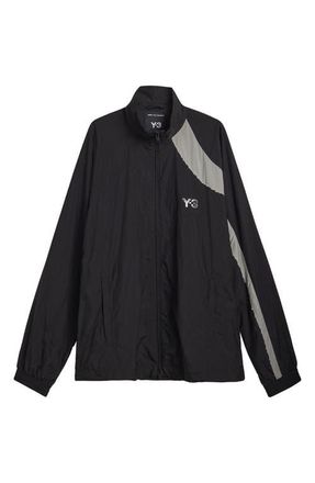 Yohji Yamamoto Yohji Graphic Nylon Track Jacket in Black at Nordstrom, Size Xx-Large