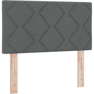 vidaXL Cabecero Con Luces De Tiras Led Con Cabecera Gris 80 Cm Tela Vidaxl