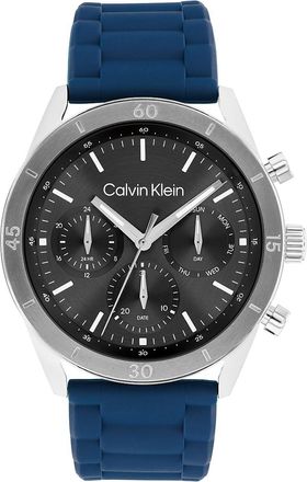 Calvin Klein Mens Chronograph Silicone Watch - Grey - OS