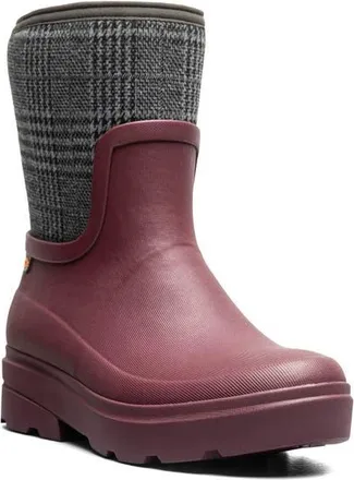 Bogs Hazel Mid Zip Rain Boot in Dark Cherry at Nordstrom, Size 12