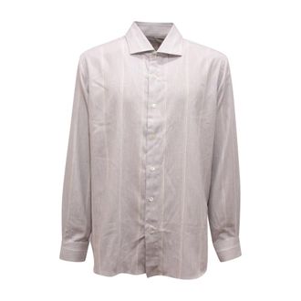 Eleventy Heren, Overhemden, Grijs, Maat: XL Flanel