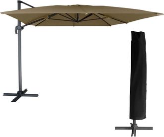 Happy Garden Sombrilla rectangular 3x4m tela topo con funda