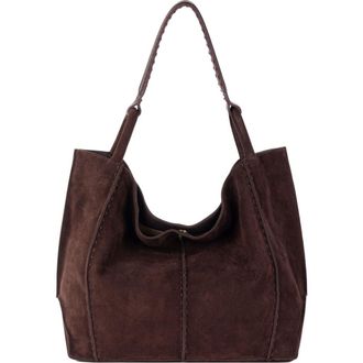 The Sak Los Feliz Large Tote Leather Bag in Mahogany Suede at Nordstrom