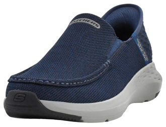 Skechers Mens Parson Ralven Slip-On Sneakers, Navy Mesh, 9 UK