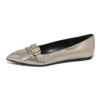Tod's Tods, Ballerinas, female, Gray, Size: 6 US Frill Ring Ballerina Shoes Made in Italy