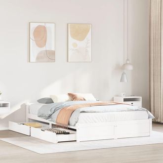 Berkfield Home Bed Frame without Mattress White 140x190 cm Solid Wood Pine