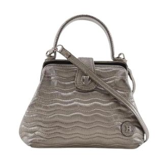Bally Pre-owned 2way Schoudertas Leren Handtas - Dames - Pre-owned - Bruin - Maat: ONE Size Leer