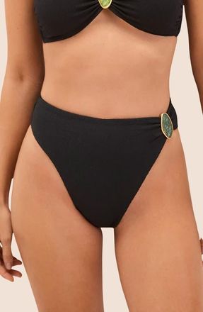 Vix Petra Gigi High Waist Hot Bikini Bottoms in Black at Nordstrom, Size X-Small