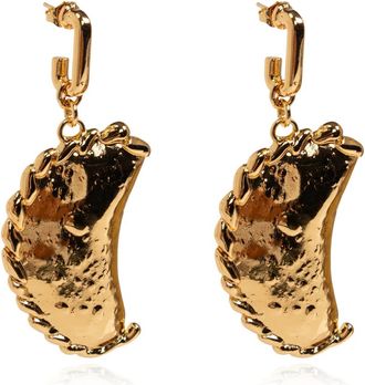 Moschino Oorbellen van messing - Dames - Oorbellen - Geel - ONE Size - Accessoires