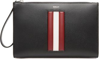 Bally panel-detail leather clutch bag - men - Recycled Leather - One Size - Black