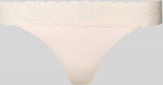 Jake*s Casual String mit Spitze am Bund in Ecru, Gr&ouml;&szlig;e XL