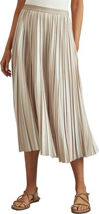 Reiss Lexie Multi Stripe Pleated Skirt
