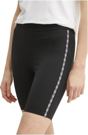 Michael Kors Side-logo Biker Shorts - Dames - Bermuda - Zwart - M - Nylon - Korte Broeken