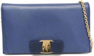Ferragamo Pre-owned Cross Body Bags, female, Blue, Size: ONE SIZE Pre-owned Cross Body Bag