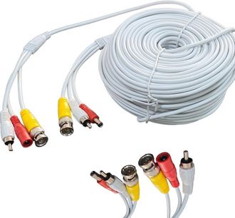 Trade Shop Trade Shop - Cavo Prolunga Telecamera Rca Bnc Audio Video Alimentazione 10 20 30 50 Metri - -30 Metros