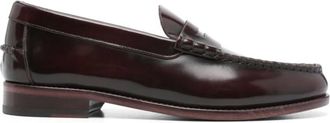 Paul Smith Oxblood Red Loafers with Stacked Heel
