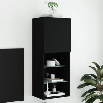 vidaXL Vidaxl - Mueble Para Tv Con Luces Led Negro 40,5x30x102 Cm