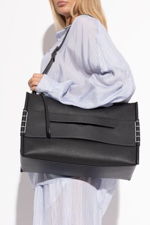 J.W.Anderson Shopper Bag Messenger Loafer, Womens, Black