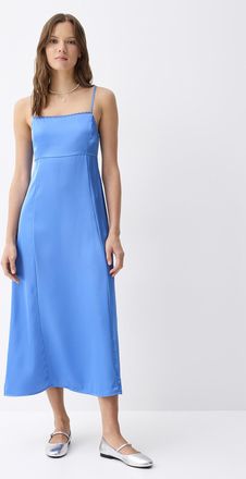 Twik Womens Solid satiny maxi dress