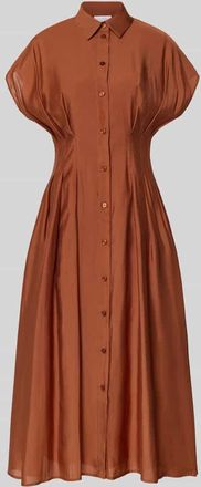 Jake*s Hemdblusenkleid mit Knopfleiste in Hellbraun, Gr&ouml;&szlig;e 32