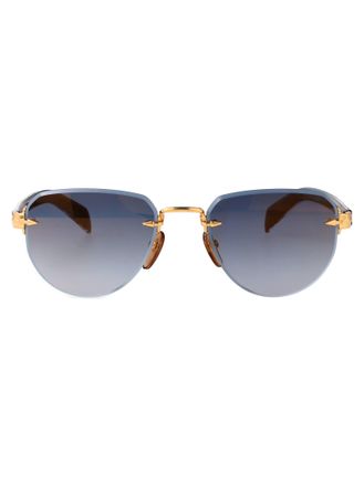 David Beckham Aviator Sunglasses Db 7144/S Rhl