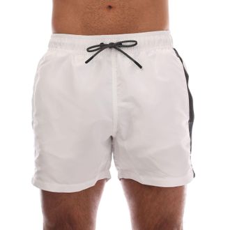 Emporio Armani Heren Logo Getapete Zwemshort (Wit)