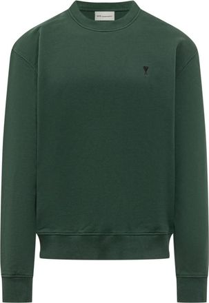 Ami Green Crew Neck Sweatshirt