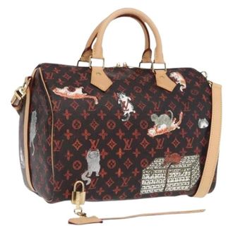 Louis Vuitton Pre-owned Vintage Canvas Handtas - Dames - Pre-owned - Bruin - Maat: ONE Size