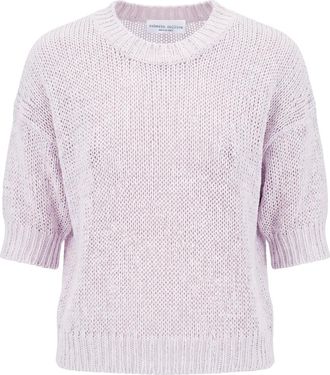 Roberto Collina Round-neck Knitwear, female, Pink, Size: S Round-neck Knitwear
