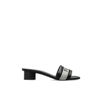 Furla Heeled Mules, female, Black, Size: 10 US Cilindro Heeled Mules