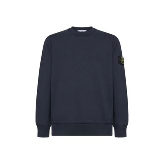 Stone Island Sweatshirts, male, Blue, 2XL, Crewneck Sweatshirt