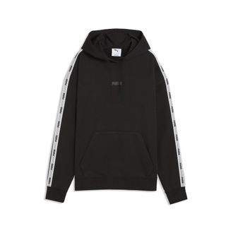 Puma Felpa con cappuccio con nastro da donna, Abbigliamento, Nero, S