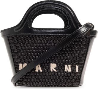 Marni Tropicalia Micro Bag - Dames - Handtassen - Zwart - ONE Size - Katoen - Tassen