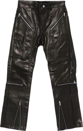 Rick Owens Zip-detail Leather Trousers