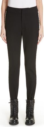 Moncler Embroidered Stirrup Ski Pants in Black at Nordstrom, Size 8 Us