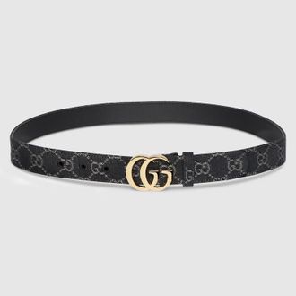 Gucci GG Marmont Belt, Black, Fabric