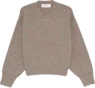 Róhe drop-shoulder ribbed-knit jumper - Brown